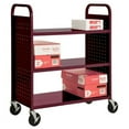 thumbnail image 3 of 3 Flat Shelf Booktruck in White, 3 of 7