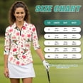 thumbnail image 7 of Uorisanigo Hummingbird Flower Women's Golf Top Breathable Polyester Spandex Fabric Moisture Wicking Tennis Activewear Soft Stylish Outing Wear with Zipper 3/4 Roll Sleeve Size 2XL, 7 of 7