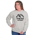 thumbnail image 3 of Fitness This Pizza Foodie Gym Workout Unisex Plus Fleece Graphic Sweatshirt Brisco Brands 4X, 3 of 5