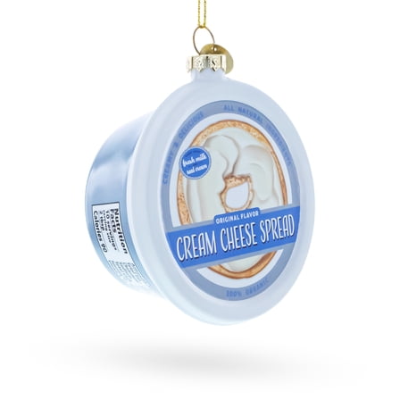 Cream Cheese Spread Glass Christmas Ornament