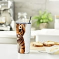 thumbnail image 6 of JEUXUS  Initial Coffee Tumbler Tiger Travel Mug Cute Animal Letter Tumblers Double Walled Stainless Steel Insulated Themed With Lid Cup Hot Cold Drinking Wine Glass, 6 of 7
