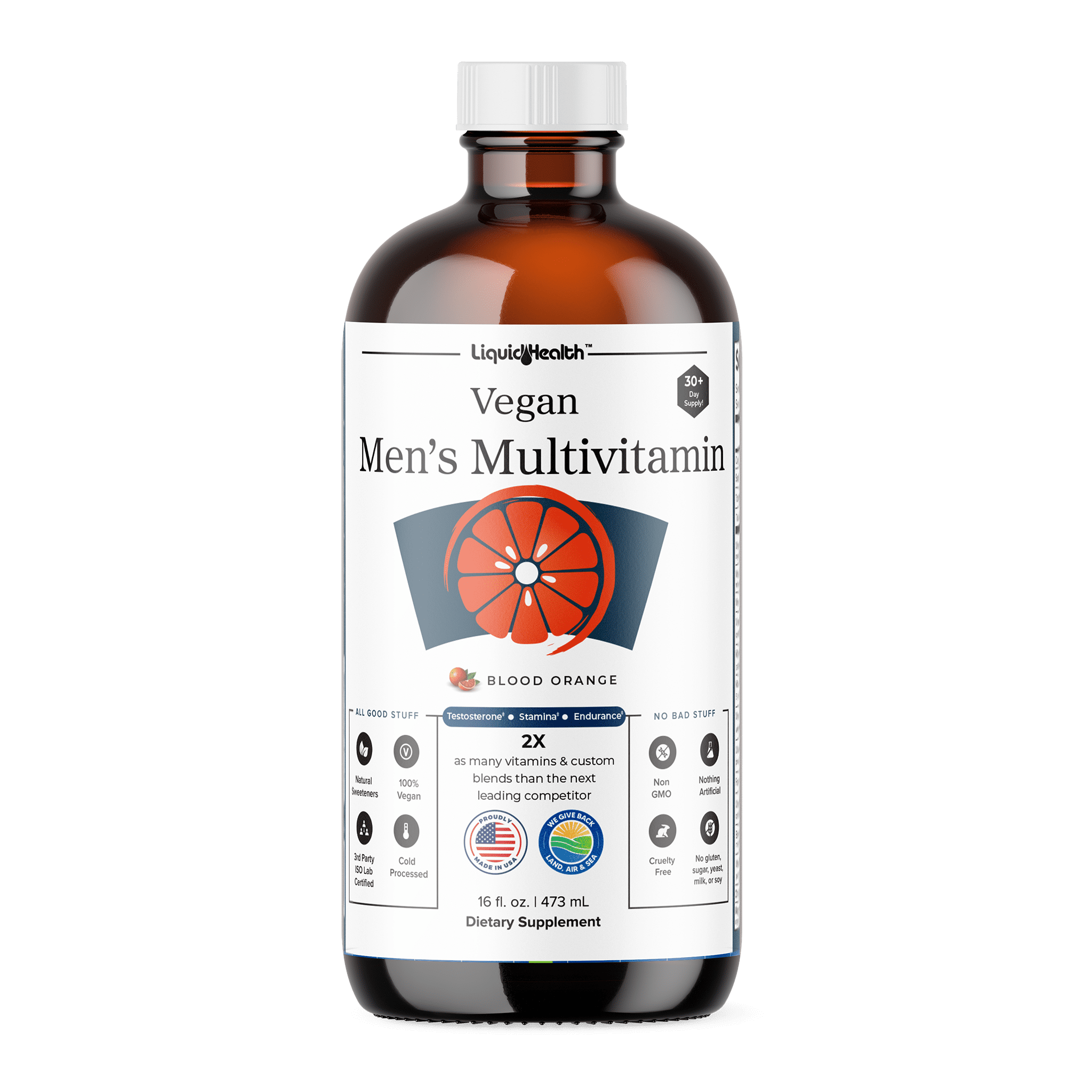 LIQUIDHEALTH Liquid Vitamins for Men Vegan Multivitamins Men’s