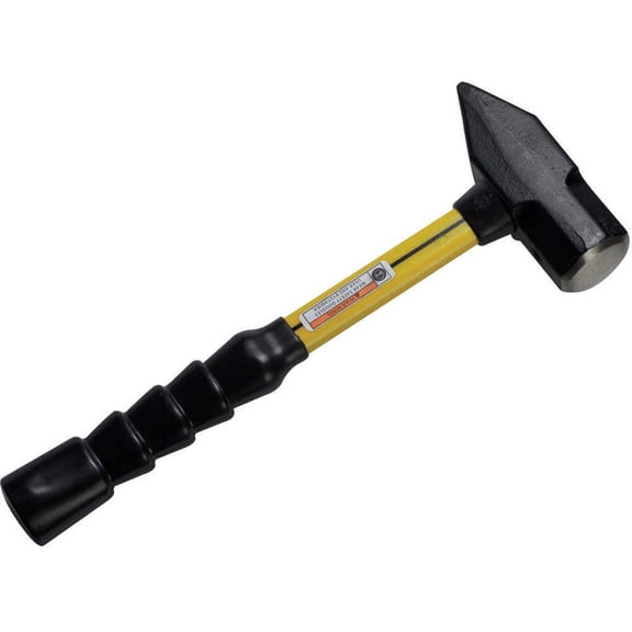 Nupla Blacksmiths' Cross Pein Sledge Hammer, 3 lb, 14 in Classic Fiberglass Handle, SG