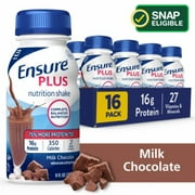 2X-Ensure Plus Milk Chocolate Ready-to-Drink Nutrition Shake - 8 fl oz - 16 bottles