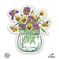 thumbnail image 1 of Pansies in Mason Jar - 12" Vinyl Sticker Waterproof Decal, 1 of 1