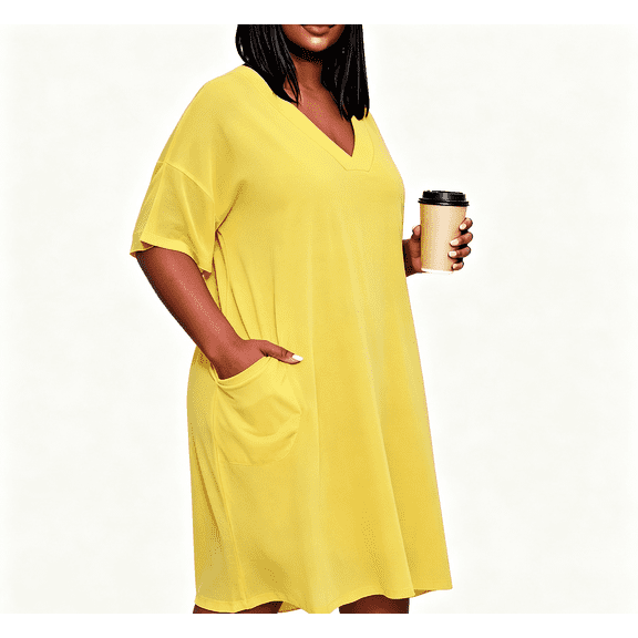 yillto Plus Size Nightgown for Womens Sleeveless Crew Neck Loose Nightdress Sleepwear Comfy Night Gowns