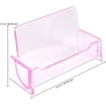 thumbnail image 2 of Beauticom Standard Style Business Card Holder Organizer Stand Display for Offices, Receptionist, Salons, and Businesses (Clear Pink, 6 Pieces), 2 of 3