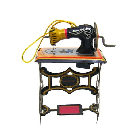 

1Pc Creative Christmas Iron Pendant Unique Vintage Sewing Machine Hanging Ornament Themed Personality Iron Toy Gift (Random Color)