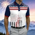 thumbnail image 2 of RMGVDSD Men's Classic Fit Shirts Independence Day Shirt For With Button Front And Print Short Sleeve Style Casual Performance For Patriotic Holidays Basic Work Shirts, 2 of 4