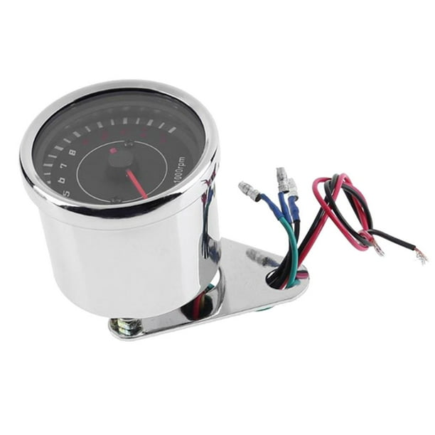 1 Pieza de Retroiluminación LED para Motocicleta, Tacómetro Universal, Velocímetro, Velocímetro, , Velocímetro, Dispositivo de Medición Cromo Macarena Tacómetro de motocicleta