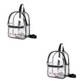 thumbnail image 4 of Qarigey escolar de PVC con transparente: fácil de usar y acceder a Essentials, impermeable, para exteriores, bolso de hombro transparente, negro talla pequeña 2Conjunto, 4 of 6