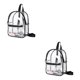 thumbnail image 4 of Guardurnaity Bolsa de hombro transparente impermeable de PVC - Para actividades al aire libre y viajes Bolsa de PVC transparente Organizador negro negro talla pequeña 2Conjunto, 4 of 6