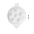 thumbnail image 3 of 1Pc Ceramic Escargot Plate Snail Baking Dish Simple Conch Holder Cooking Tool, 3 of 6