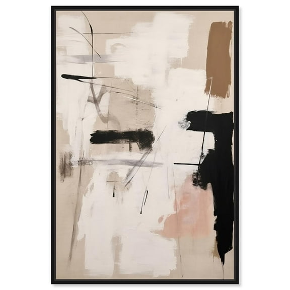 Strings of Love Canvas Muted Abstract Wall Art by Art Remedy, Black Frame, 10" x 15"