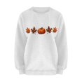 thumbnail image 4 of XVJRHAK Graphic Sweatshirts for Women Women's Long Sleeved Plaid Pocket Casual Hoodie without Hat (White,L), 4 of 4