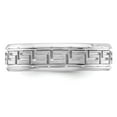 thumbnail image 3 of Sterling Silver Rhodium-plated 6mm Brushed Fancy Band Size 13.5, 3 of 5