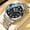 Gold,Black, variant on Watches for Men Stainless Steel Business Dress Luxury Big Large Face Waterproof Quartz Analog Mens Watches with Date Wrist Men Watch Reloj para Hombre (Gold/Blue/Black Dial)