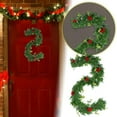 thumbnail image 2 of Hearth & Gear 78,7 Pouces avec Baies Rouges & 200cm pour Cheminée de Noël Escalier Couronne de Verdure Festive pour Fêtes Drapeaux Décorations de Fête de Remise des Diplômes 2022 Bracelets d'Événement Personnalisés, 2 of 6