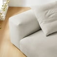 thumbnail image 4 of Solace Modular Upholstered Fabric Armless Chair in Salt, 4 of 9