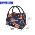 thumbnail image 2 of Fuzoiu Bowling Ball And Flame Print Portable Insulation Lunch Bag,Large Lunch Box,Container Reusable Leakproof Tote for Work, Travel, and Outdoor Activities, 2 of 6