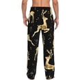 thumbnail image 3 of Fotbe Christmas Gold Deers Men's Pajama Pants,Sleepwear Pants,Pj Bottoms Drawstring And Pockets-X-Large, 3 of 9