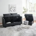 thumbnail image 3 of Naomi Home Elizabeth Modern DIY Sofa - Parts-Color:Black,Fabric:Air Leather,Style:Ottoman, 3 of 9
