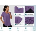 thumbnail image 5 of Rosvigor Plus Size Workout Tops Women V Neck Athletic T Shirts Comfy Exercise Shirts Loose Activewear for Gym Running Yoga, 5 of 7