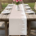 thumbnail image 4 of Abstract Cream Beige Table Runner 70 Inches, Modern Minimalist Graffiti Artwork Bed Runner Dresser Scarves Tabletop for Indoor Outdoor Parties/Ceremony/Banquet, 13" x 70", 4 of 9