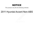 thumbnail image 2 of Transit Auto Front Rear Wheel Hub Bearings Assembly Disc Brake Rotors and Semi-Metallic Pads Kit (10Pc) for Car 2011 Hyundai Accent Non-ABS - Left Right Side (Driver Passenger) KBB-106650, 2 of 10