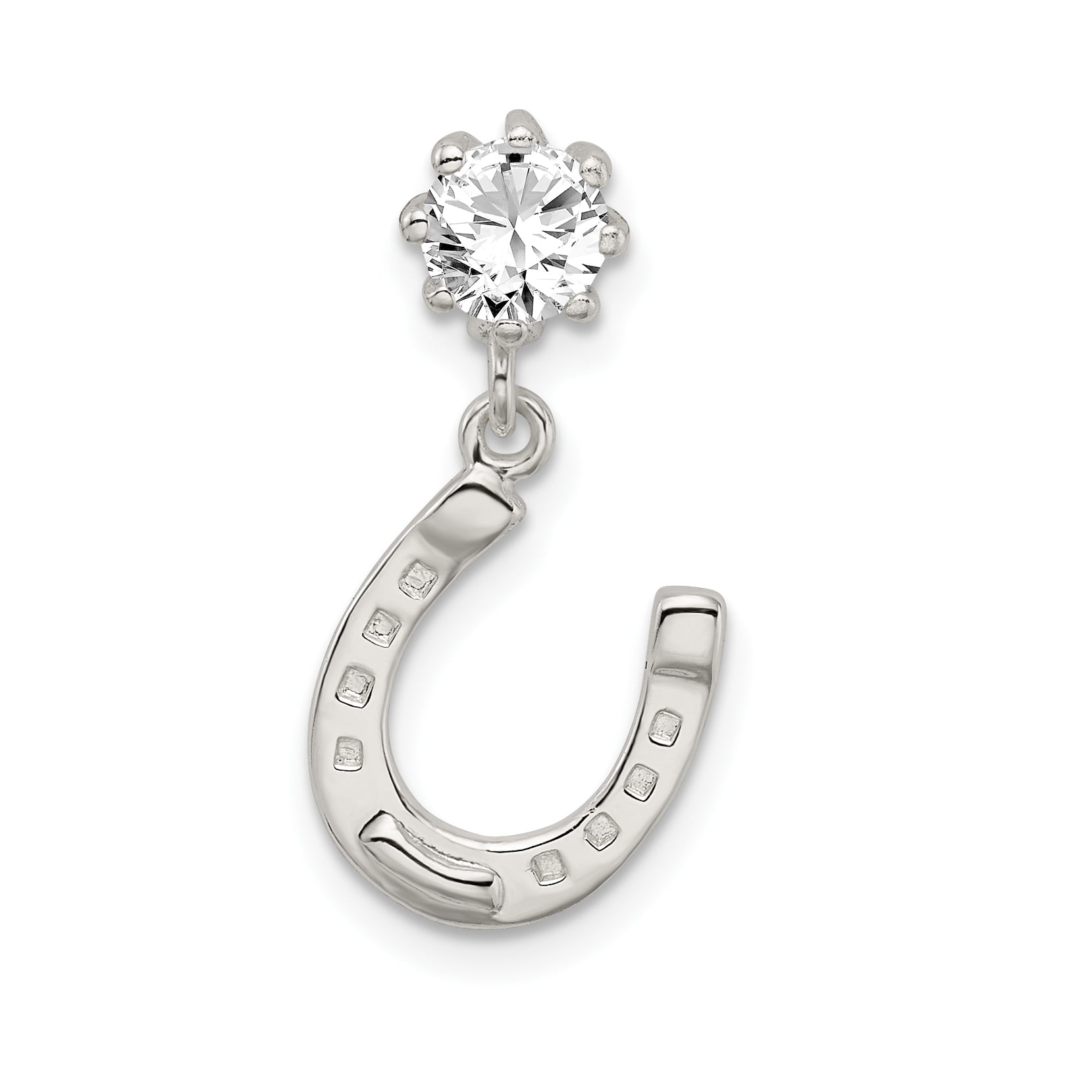A pair of Solid Sterling Silver Earrings Lucky Horseshoe Stud Earrings 925