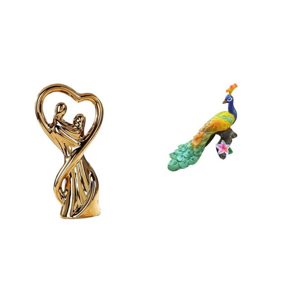 Figura De Pareja, Estatua, Recuerdo, Regalo Para Enamorados, Escultura, Adorno De San Valentín Para Aniversario, Novia, Familia, Escultura De Pavo Real, Figura Decorativa, Adorno De Jardín,