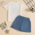 thumbnail image 4 of Toddler Boy Clothes Baby Summer Outfit Soft And Stylish Boys Short Sleeved And Shorts Set With Soccer Print Baby Boys Short Set 6 12 18 Months, 4 of 5