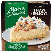 Marie Callender's Confetti Birthday Cake Cream Pie, Frozen Dessert, 25 oz (Frozen)