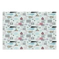 thumbnail image 1 of Abstract Cutting Board, Geometric Composition in Memphis Style Cubes Hexagons Triangles and Arrows Modern, Decorative Tempered Glass Cutting and Serving Board, Large Size, Multicolor, by Ambesonne, 1 of 1