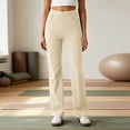 thumbnail image 3 of Womens Yoga Pants with Pockets High Waisted Leggings Yoga Dress Pants Tummy Control Stretch Casual Straight Leg Bottoms, 3 of 8