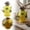 Yellow, variant on Ceramic Strawberry Shaped Tiered Planter 7.3" - Multi-Level Succulent Pot with Tray - Vertical Garden Tower for Outdoor Balcony & Patio