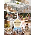 thumbnail image 5 of Green Yellow Palm Tree Table Cloth, Summer Botanical Tropical Waterproof Tablecloth for Rectangle Tables, Reusable Washable Fabric Table Cover for Restaurant Kitchen Dining Tables 60"x102", 5 of 6