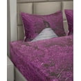 thumbnail image 5 of Ambesonne Nature Fitted & Top Sheet Set with Shams, Spring Landscape Floral, Purple Grey, 5 of 7