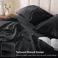 thumbnail image 5 of U by Bedsure Extra Deep Pocket King Sheets Set, Fits 18"-21" Mattresses, 4 Piece Soft Moisture Wicking Microfiber Bed Sheets, Black, 5 of 8