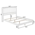 thumbnail image 4 of Mission Queen Solid Wood Foundation Bed in White, 4 of 9