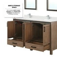 thumbnail image 6 of Laurel 84 in W x 22 in D Black Oak Double Bath Vanity, Cultured Marble Top, Faucet Set, and 36 in Mirrors, 6 of 13