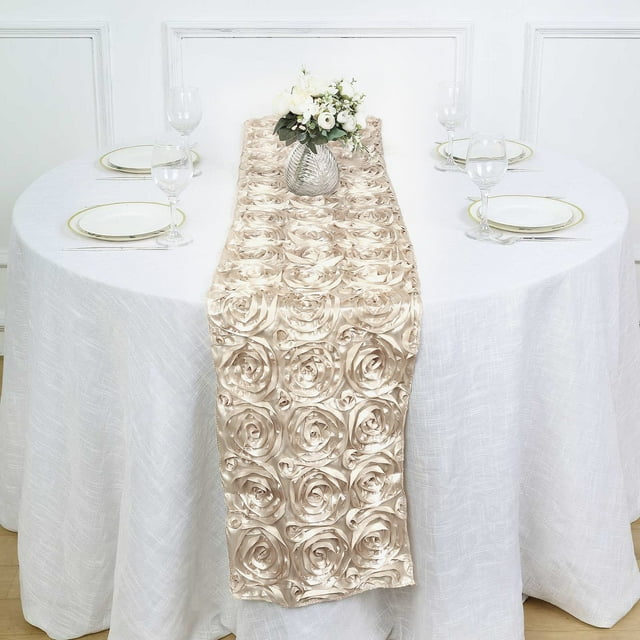 Efavormart Wonderland Rosette Premium Table Runners For Weddings Party