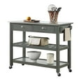thumbnail image 3 of American Heritage Chariot de Cuisine avec Dessus en Acier Inoxydable, Finition Bois Gris, 3 of 10