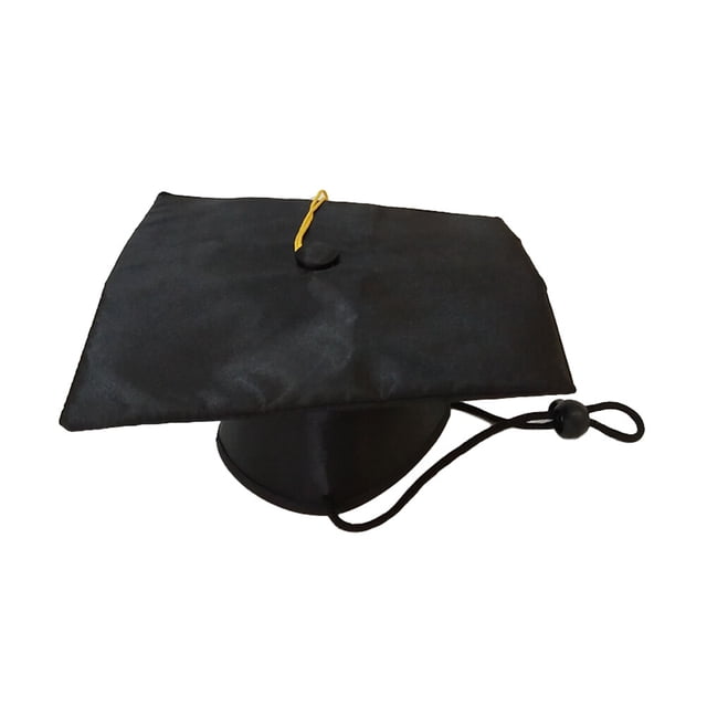 EeaseMX Gorro de Doctor para Cachorros, personalizado, para graduación de perro, juguete para gato, suministros para mascotas (negro)