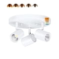 thumbnail image 1 of CLOUDY BAY 5CCT 3 Light Directional Ceiling Spotlight,Dimmable LED Track Light Heads,CRI90+,2100Lm for Hallway Kitchen Art,White, 1 of 6