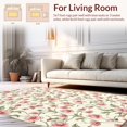 thumbnail image 2 of Flatwoven High Traffic Area Rug, Serene Watercolor Floral Design, Non Slip, Stain Resistant, Washable Area Rugs for Living Room, Bedroom(White, 4X6), 2 of 8