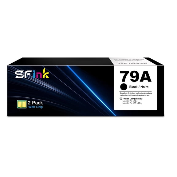 79A CF279A Toner Cartridges 2 Pack Black Compatible for HP79A Toner Cartridge for Laserjet Pro M12w M12a MFP M26nw M26a Printer