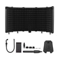 thumbnail image 1 of Foldable Microphone Isolation Shield 5-Panel Mic Sound Absorbing Foam Reflector with 3/8 Inch & 5/8, 1 of 8
