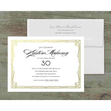 A5 Invite - Decadent Deco Deluxe Party Invites