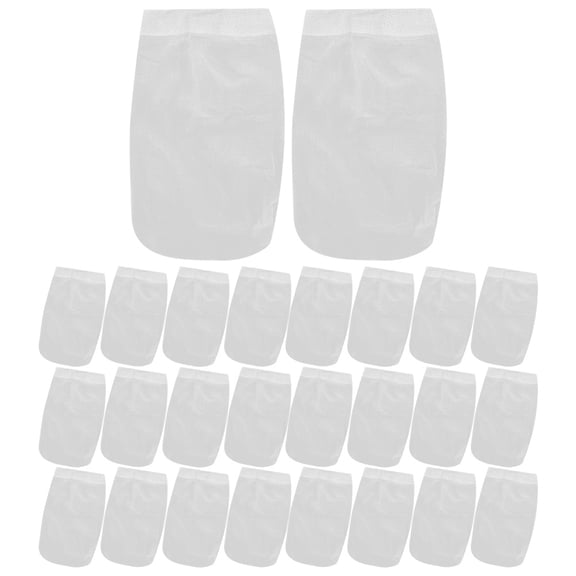 WRISTBIQUE 30Pcs Pool Skimmer Basket Socks White Elastic Nylon Filter Nets for Swimming Pool Use